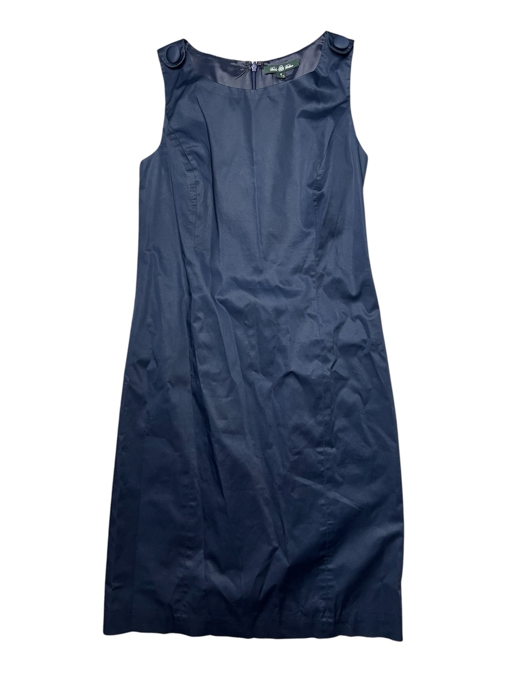 Brooks Brothers Navy Blue Sheath Dress Size 6 Classic Preppy Work Office - Picture 1 of 6